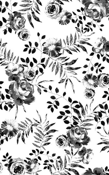 397556-淡墨叶子花卉设计