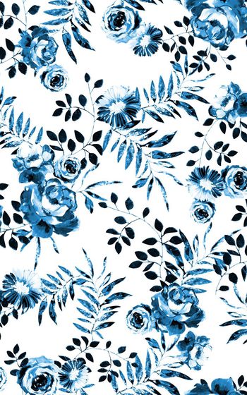 397557-淡墨叶子花卉设计