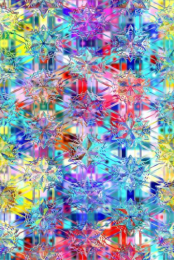 397607-冰雪结晶图案几何冰花造型羽绒服壁纸