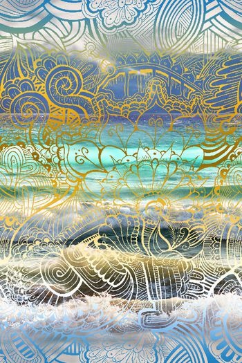 创意线描印花华亿平台图片