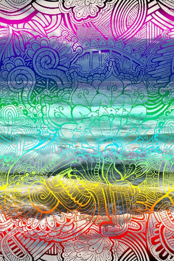 397684-线描与风景的组合