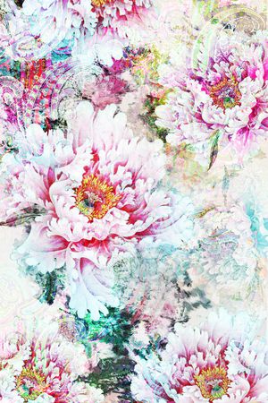 大气花卉叠加印花华亿平台图片