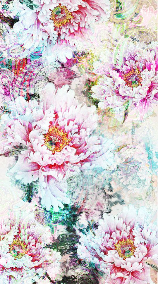 大气花卉叠加印花华亿平台图片