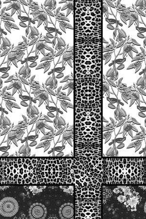 大气黑白定位印花华亿平台图片