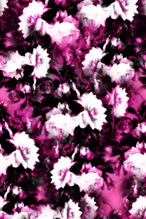 大气简洁花卉组合印花华亿平台图片