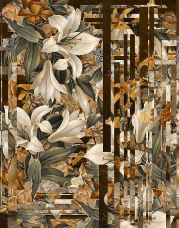 397845-电子印花花卉解构油画女装男装卫衣连