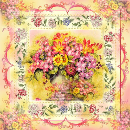 田园甜美印花华亿平台图片