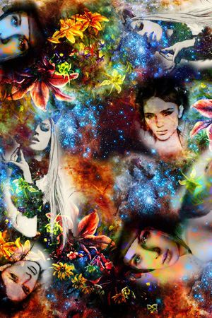 蓝色印花华亿平台图片