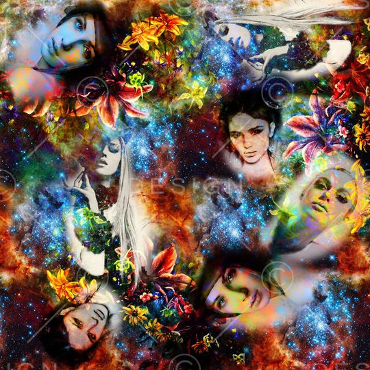 蓝色印花华亿平台图片