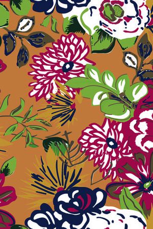 大花朵印花华亿平台图片