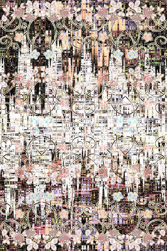 抽象印花华亿平台图片