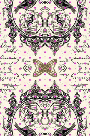 复古印花华亿平台图片