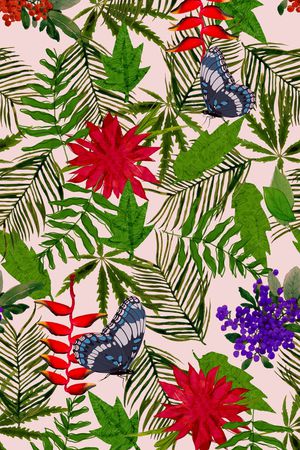 热带风情印花华亿平台图片