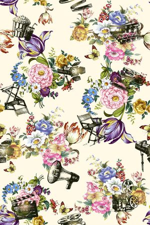 复古流行印花华亿平台图片