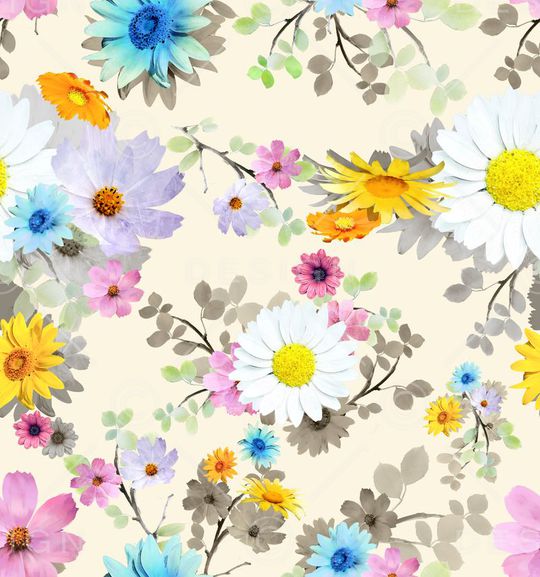 大花朵印花华亿平台图片