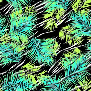 398610-叶子数码印花匹布