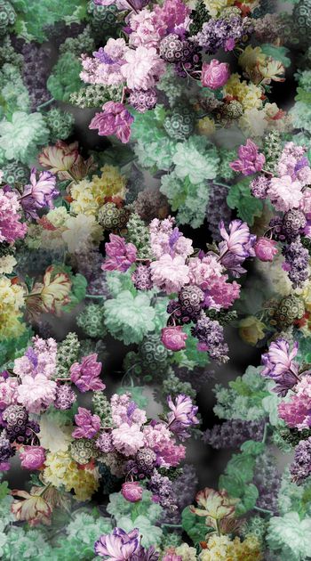 398635-模糊机理油画花卉组合 数码 欧式 