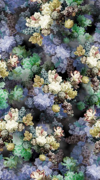 398637-模糊机理油画花卉组合 数码 欧式 