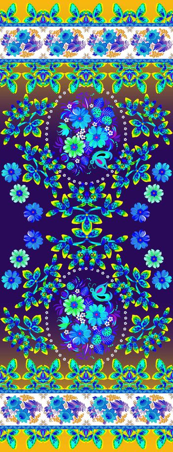 398682-民族风俄罗斯风格手绘彩绘欧式花纹花