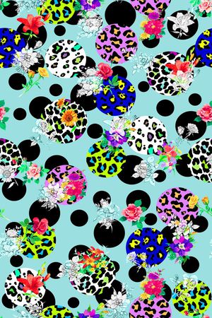 豹纹印花华亿平台图片