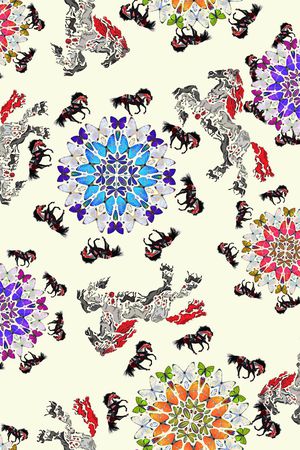 蝴蝶印花华亿平台图片