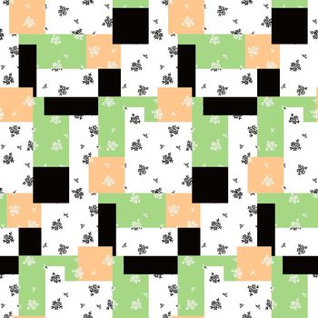 398827-大方格色块组合小碎花