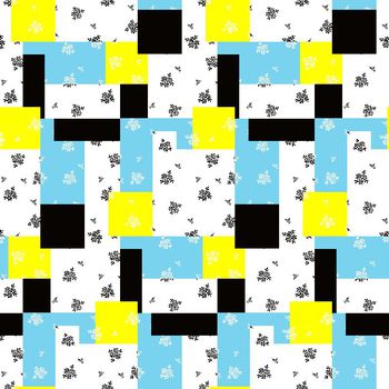 398828-大方格色块组合小碎花