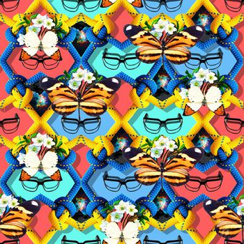 398964-绳子上的蝴蝶花