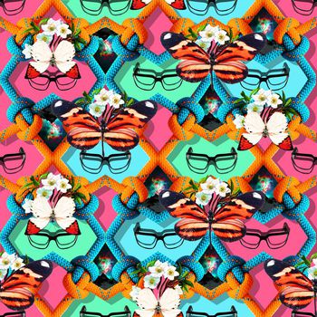 398965-绳子上的蝴蝶花