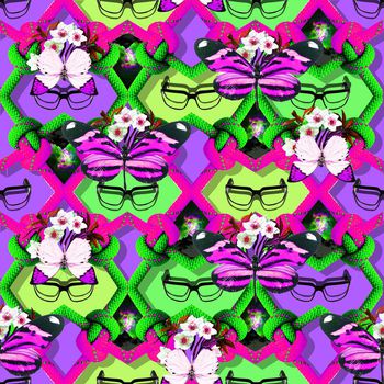 398967-绳子上的蝴蝶花