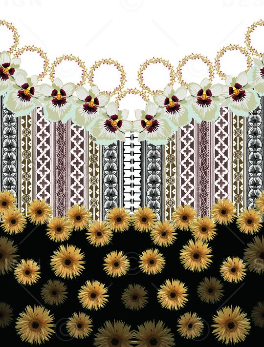 几何 花印花华亿平台图片