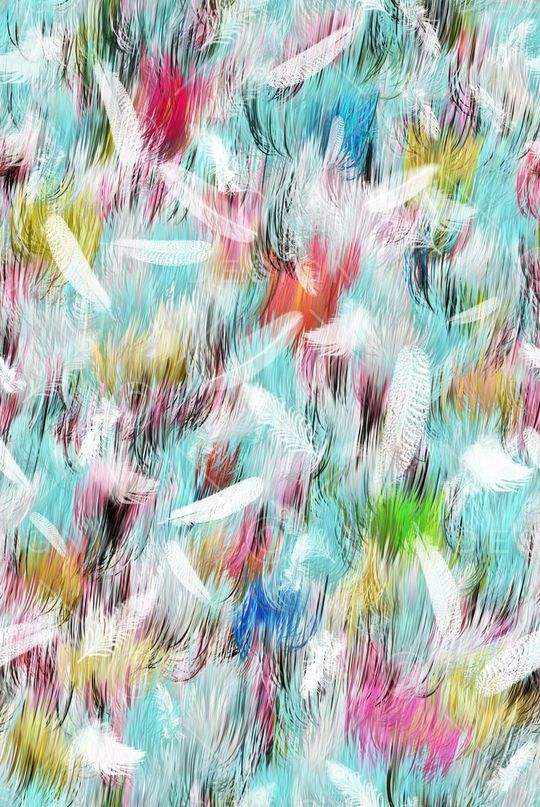 羽毛印花华亿平台图片