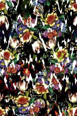 花卉印花华亿平台图片