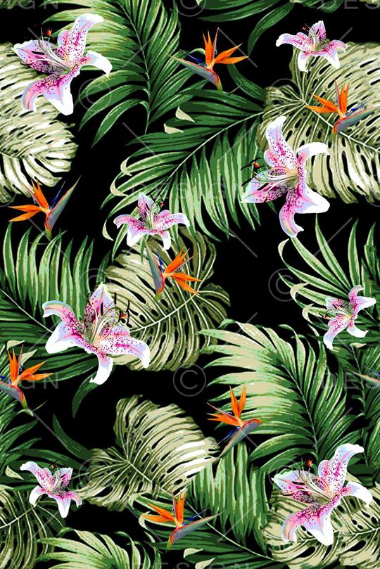 百合花印花华亿平台图片