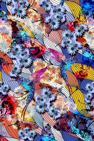 蝴蝶印花华亿平台图片