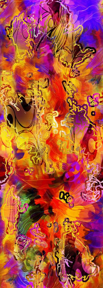 抽象印花华亿平台图片