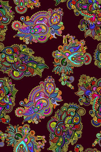 399370-手绘佩斯利涡旋纹火腿纹腰果民族风秋