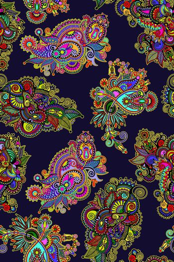 399371-手绘佩斯利涡旋纹火腿纹腰果民族风秋