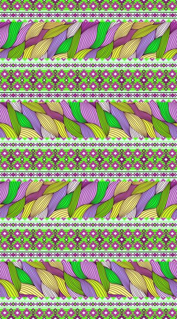 399443-经典格纹民族风 曲线条纹 服装 面