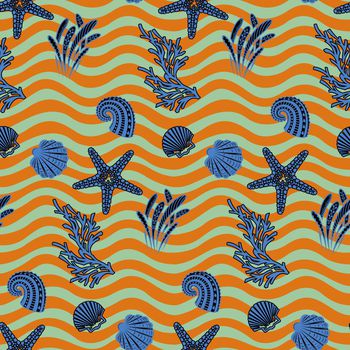 399516-波浪纹海洋元素男装