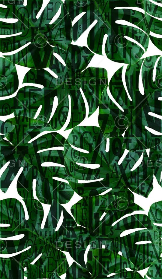 观叶植物印花华亿平台图片