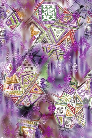 蜡笔画印花华亿平台图片