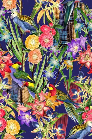 热带风印花华亿平台图片