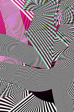 几何线条印花华亿平台图片