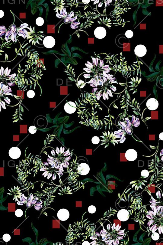 几何圆点印花华亿平台图片