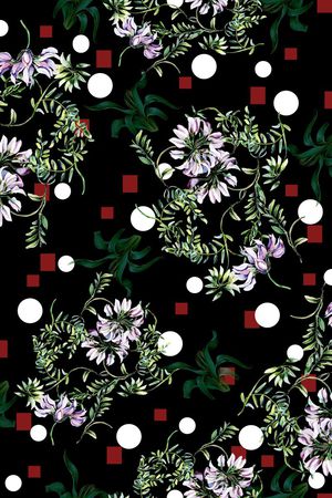 几何圆点印花华亿平台图片