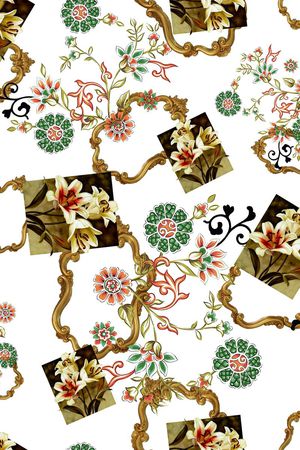 欧式画框印花华亿平台图片