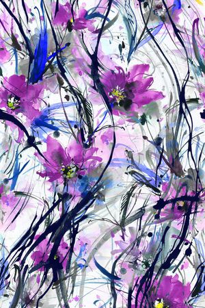 水墨印花华亿平台图片