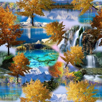 风景印花华亿平台图片