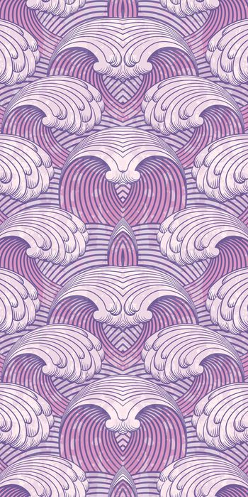 400125-线条矢量海浪图案面料 男士 衬衫面